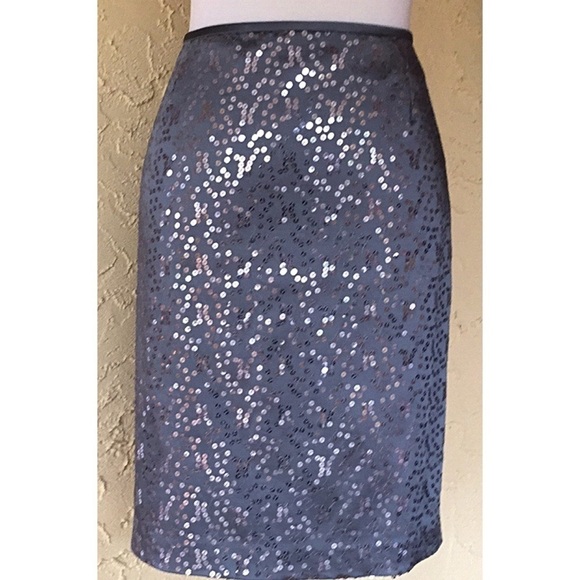 NWT Alex Marie grey skirt with silver sequins - Picture 1 of 4